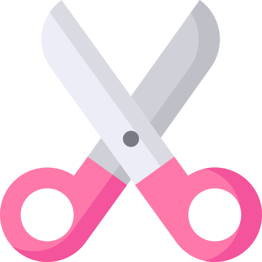 smiling cartoon scissors